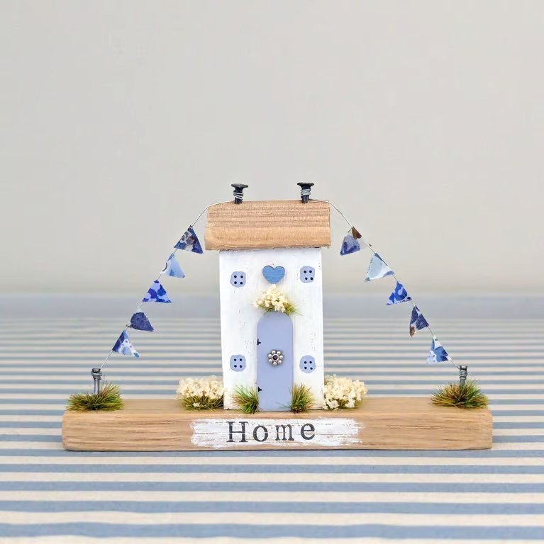 Handmade Tiny Oak Cottage Home Decor 'Home'