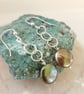 Sterling Silver Coin Pearl Drop Earrings Bronze Toned Cultured Pearl Dangle - Image 1