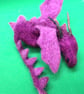 hair accessories dragon Clip rainbow purple   Needle Felted Baby Dragon    - Image 7
