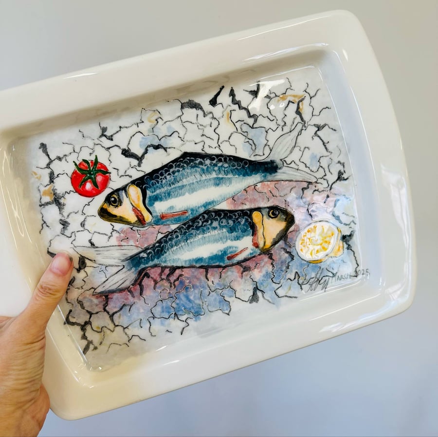 Prepared Sardines Serving Platter