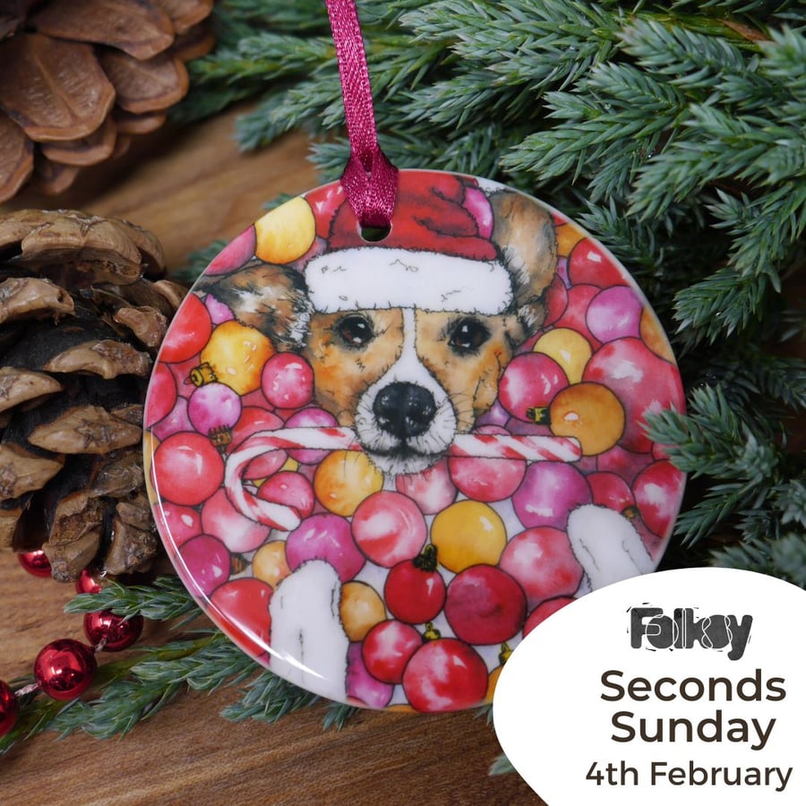 Seconds Sunday, End of Line, Jack Russell, Terrier Decoration, NOT PERSONALISED