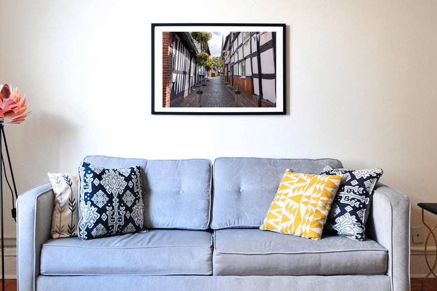 Church Street Ledbury Print, historic Herefordshire street wall art