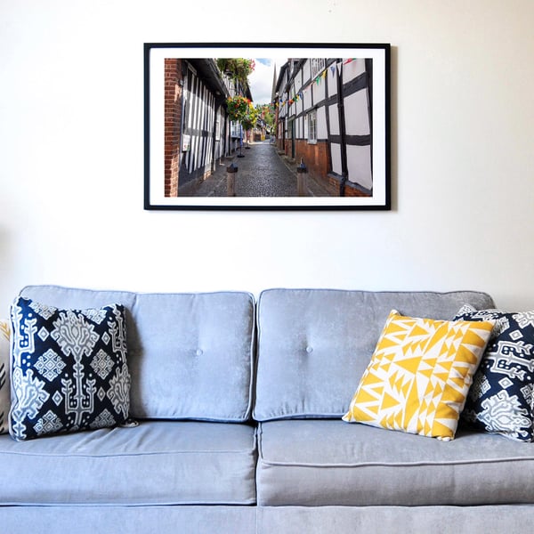 Church Street Ledbury Print, historic Herefordshire street wall art