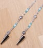 Napkin Clips - Sesame Jasper and blue bead neck chain napkin holder - Image 5