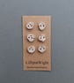 Set of six flat driftwood disk buttons - Image 3