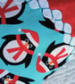 Christmas Stocking quilted with hand appliqued penguin - large - Image 3