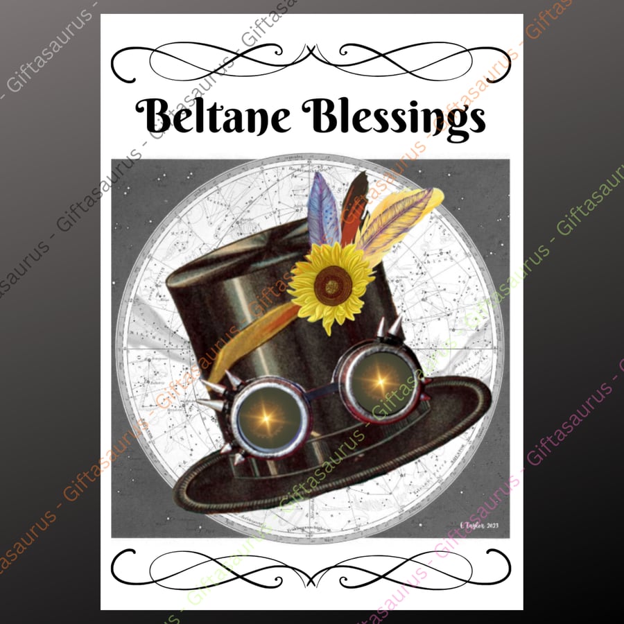 Beltane Blessings Card Wiccan Pagan Wiccan Witch Witchy Solstice Equinox
