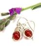 Sterling Silver Carnelian Earrings - Image 3