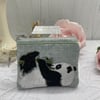Panda embroidered coin purse