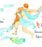 Astrology star sign Aquarius print - Image 1