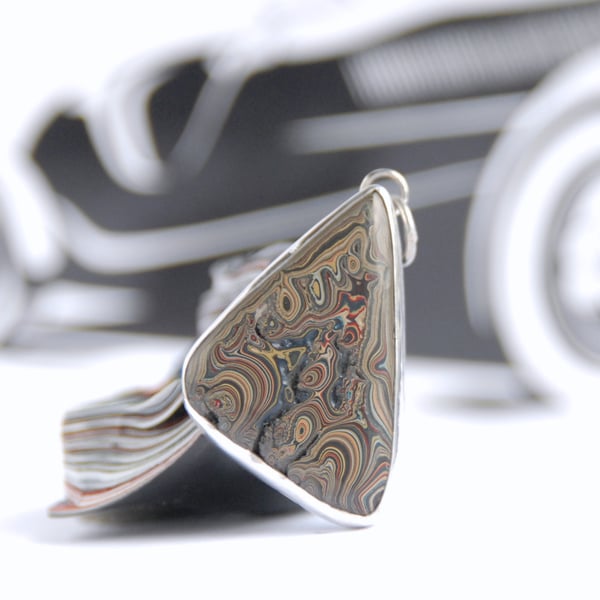 Vintage fordite pendant