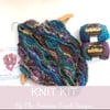 Knitting kit for flowery infinity scarf PINK ONLY