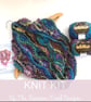 Knitting kit for flowery infinity scarf PINK ONLY - Image 1