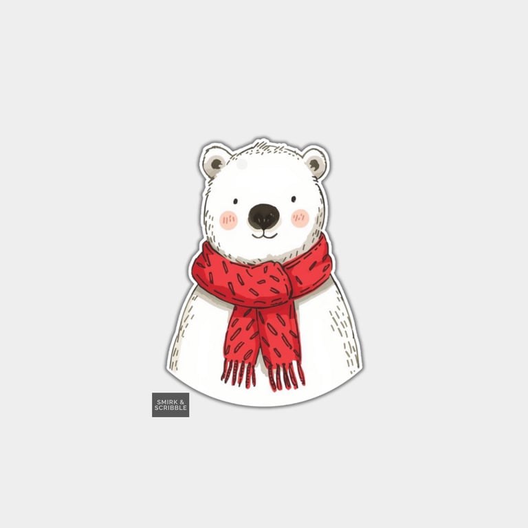 Funny Christmas Gift Tags For Adults, 6pk - Cute Bear