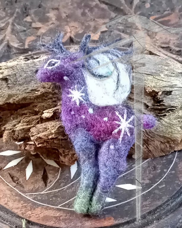 Twilight deer brooch