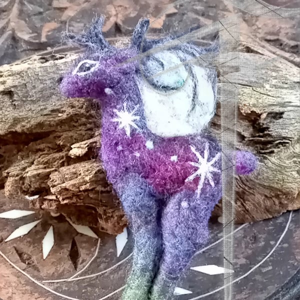 Twilight deer brooch