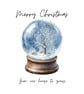 Christmas card - snow globe design