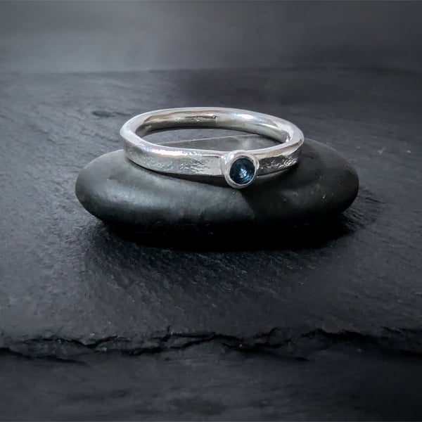 STERLING SILVER topaz ring, Handmade Urban Designed Jewellery
