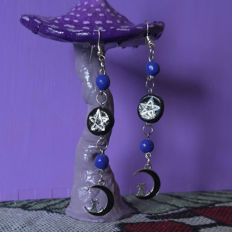 Handmade witchy earrings 