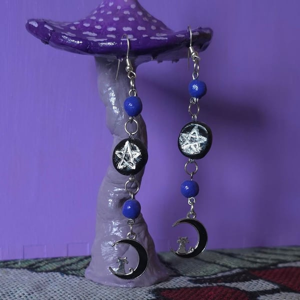 Handmade witchy earrings 