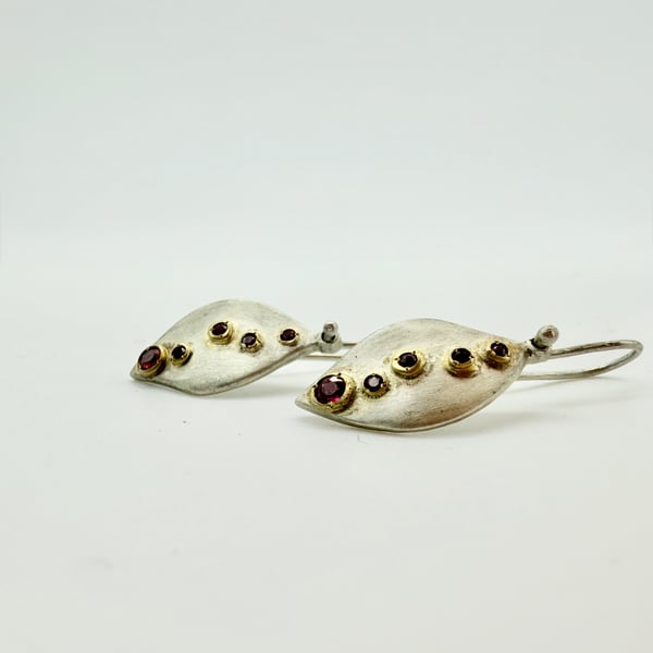 Sterling Silver and Ruby earrings 