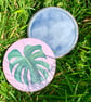 Monstera Leaf Pocket Mirror, Handbag Mirror - Image 3