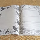 The Witch's Garden A4 Day per page Lunar Cycle Diary Moon Phase Planner BLUE