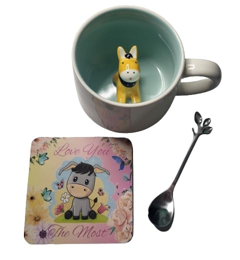 Cute donkey cup gift set