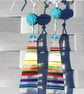 Surfite Sterling Silver Earrings with Lava Beads Wire-Wrapped Teardrop Jewellery - Image 1