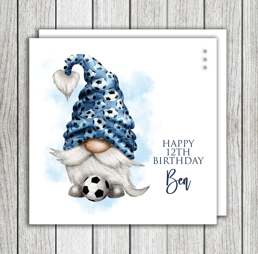 Football Gnome Birthday Card