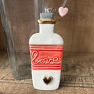 Ceramic Love Spell Potion Bottle decoration Red
