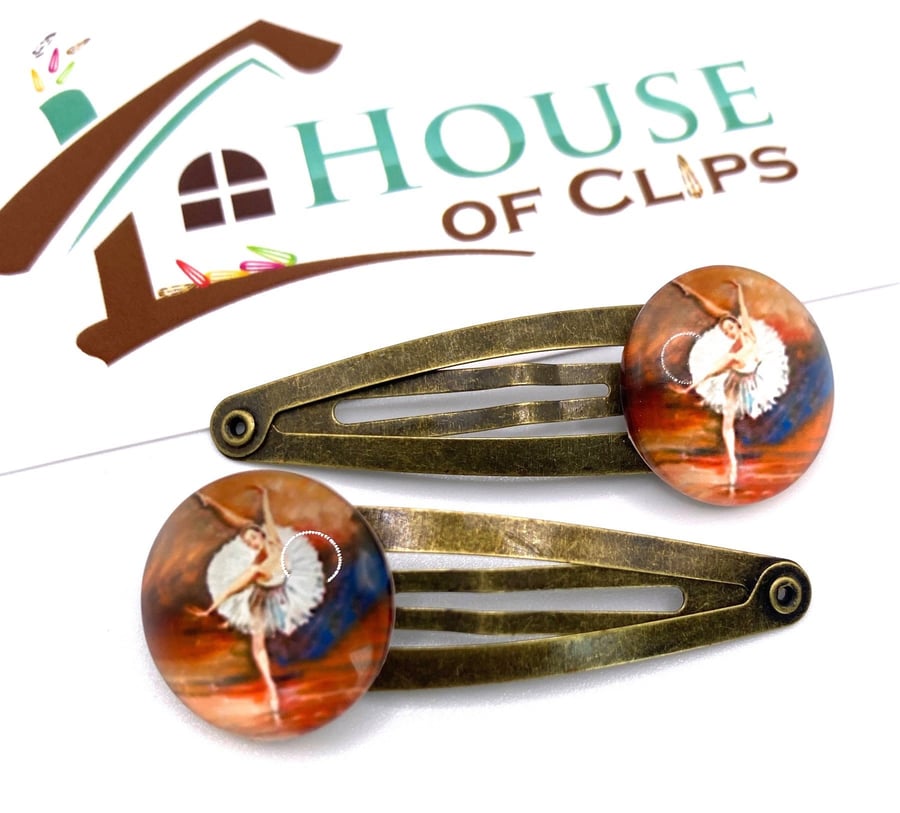 On Pointe Hair Clips by Plain Jane x2 - Plain Jane Ballet Hair Clips - Big Girl 