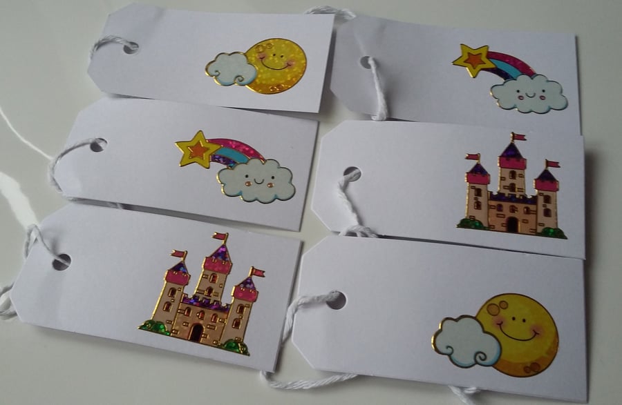 RAINBOW AND CASTLES GIFT TAGS