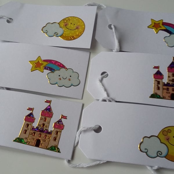 RAINBOW AND CASTLES GIFT TAGS