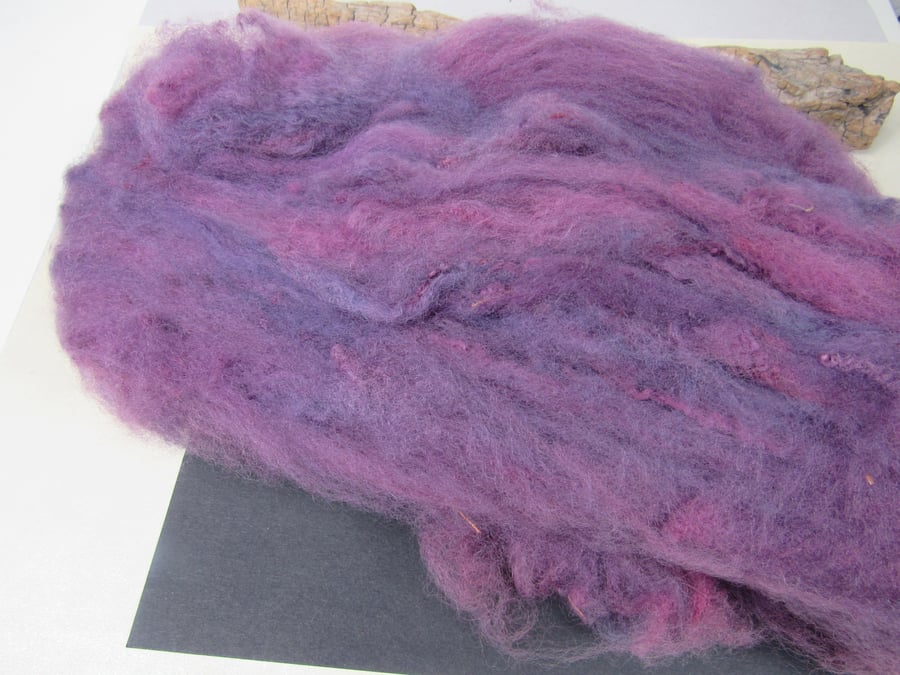 10g Naturally Dyed Ultra Violet BFL Shetland Felting Wool