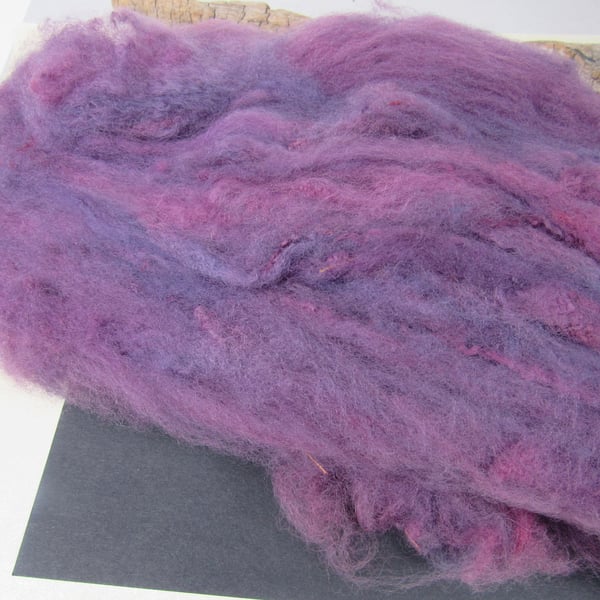 10g Naturally Dyed Ultra Violet BFL Shetland Felting Wool