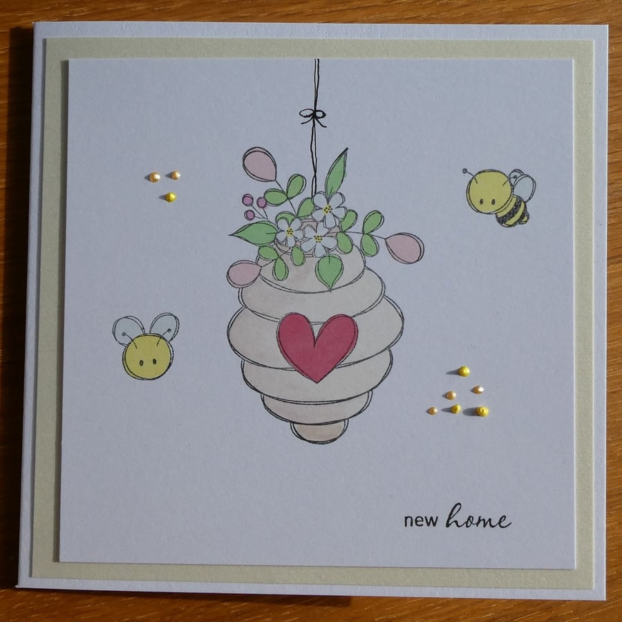New Home Card - Bee Hive