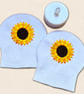 Sunflower Tealight Covers - Embroidered Felt Candle Decor - Image 3