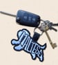 Maltese Keyring - Embroidered Dog Word Art Bag Charm - Image 2