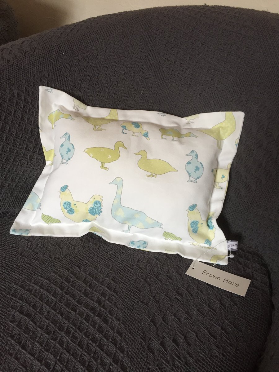 Farmyard Birds Decorative Cushion, pillow. 