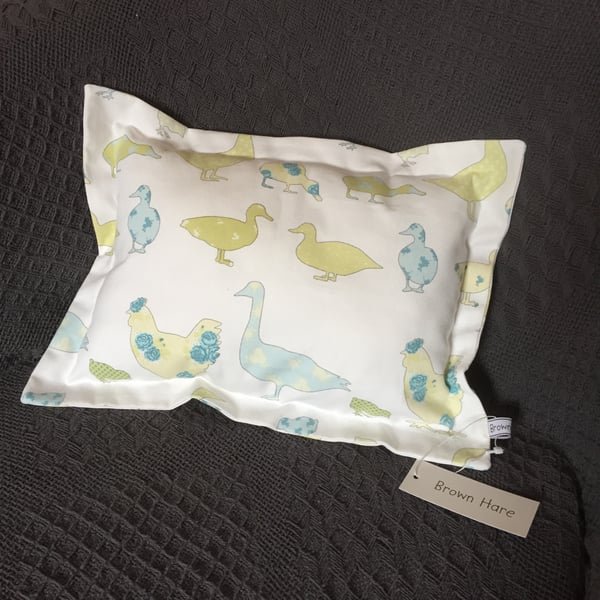 Farmyard Birds Decorative Cushion, pillow. 