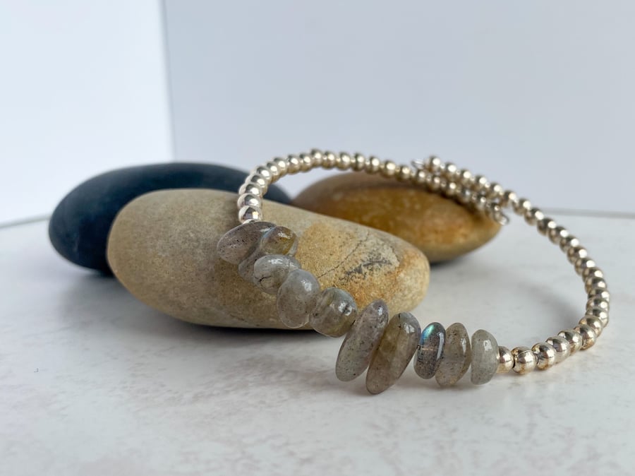 Labradorite stacking bracelet