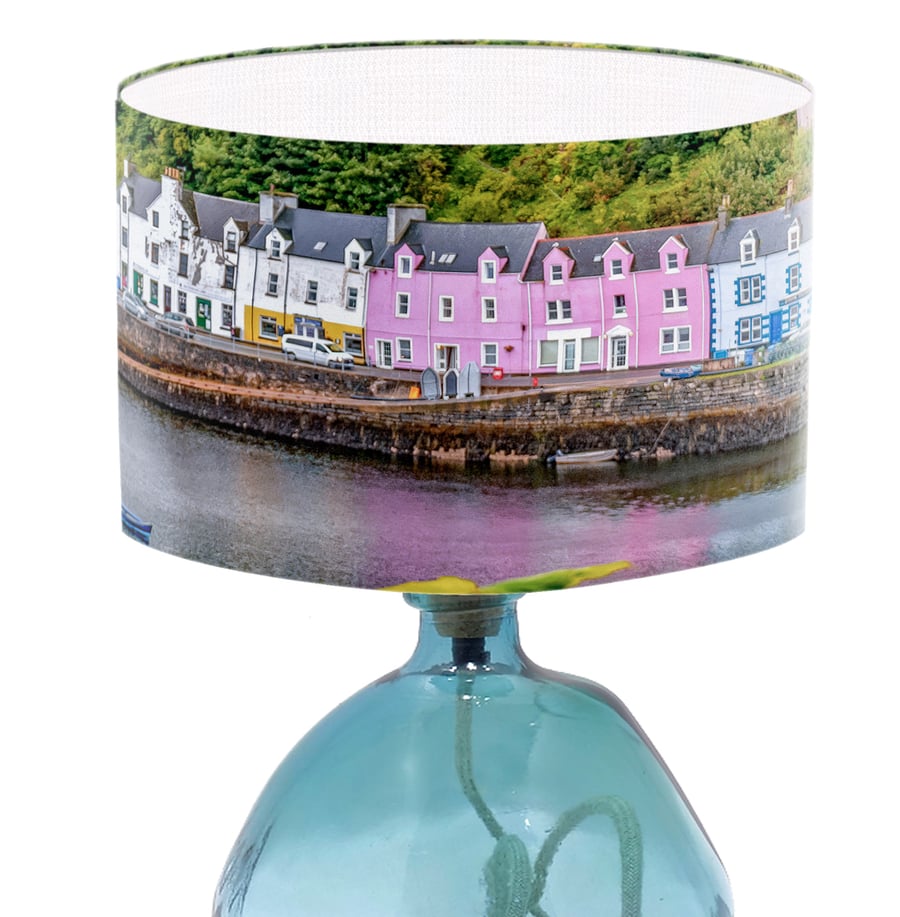 Photographic Lampshade, Portree Harbour, Isle of Skye, Scotland Coastal Lamp