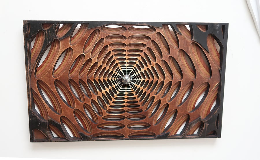 3D Wall art, Multi layered, Laser cut, Wood Carving , Geometric, Contemporary