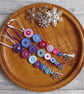 Set of 3 Frosty Button Dangle Christmas Tree Decorations, Christmas Decorations - Image 1