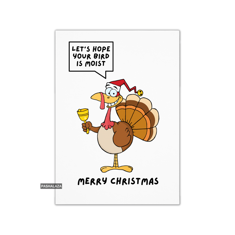 Funny Christmas Card - Novelty Banter Greeting Card - Bird