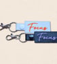 Focus Keyring - Positive Embroidered Faux Leather Bag Charm