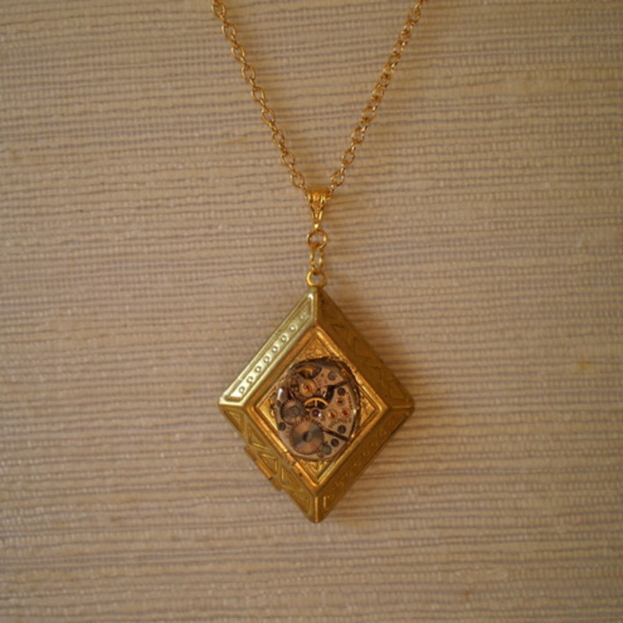 Steampunk Diamond Locket