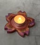Phoenix Glow Fire Resin Flower Tealight Holder