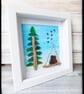 Seaglass, driftwood winter scene, "SNOWFALL" - Image 4